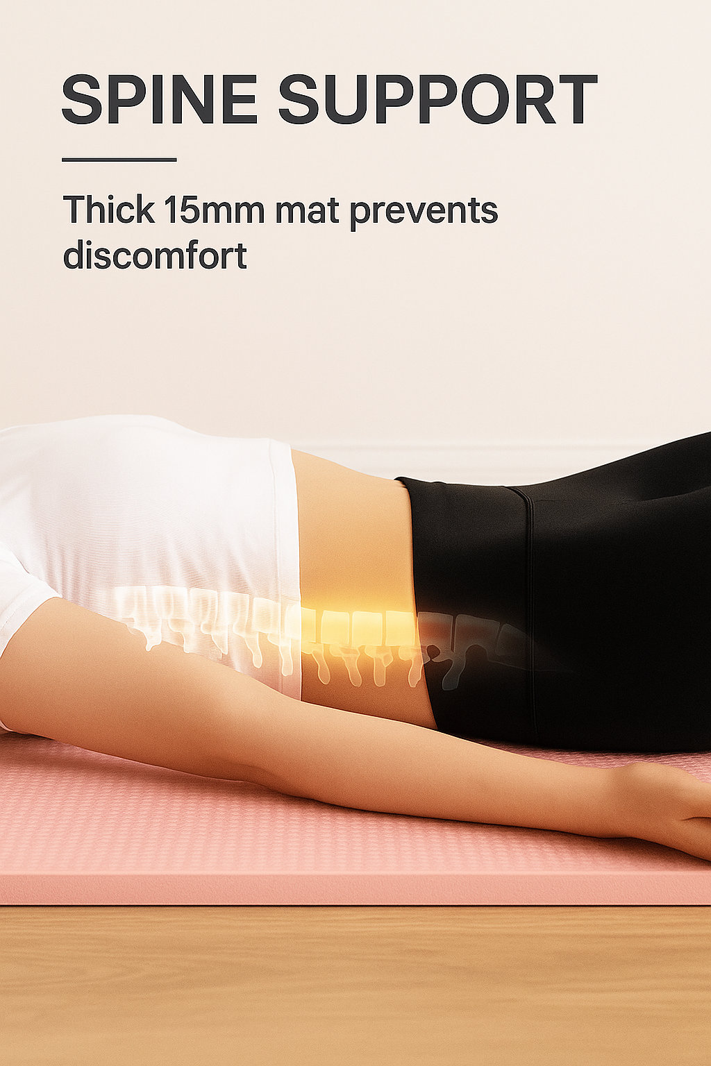 15mm Extra Cushion Yoga Mat – Perfect for Home & Studio