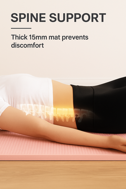 15mm Extra Cushion Yoga Mat – Perfect for Home & Studio