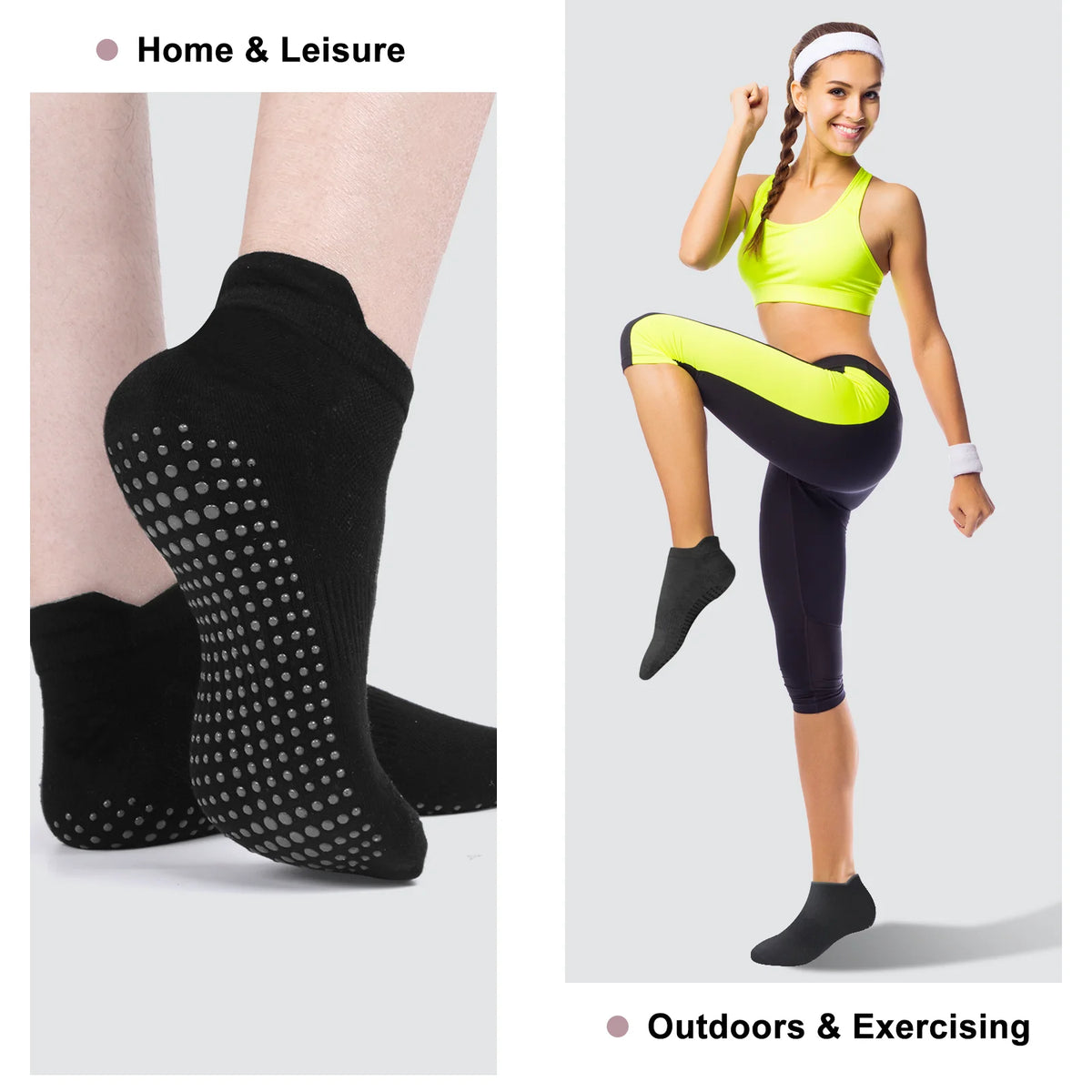 FlexHaven Pairs Women's Short Sports Socks